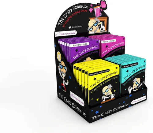 Miniatura 3 de The Purple Cow - El juego de cartas de trucos científicos locos, fuerzas y energía, kit de experimentos científicos para niños y niñas de 6 años