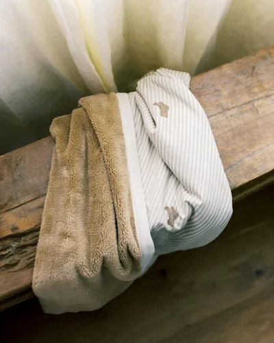 Miniatura 7 de Oilo Manta de bebé de oso, manta de bebé de oso de peluche con respaldo de felpa suave y estampado de jersey de algodón orgánico, doble capa