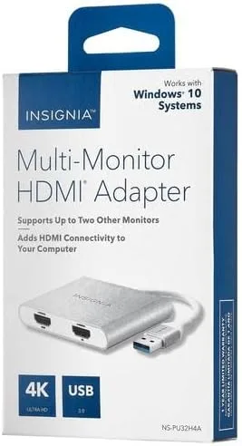Miniatura 2 de Insignia USB 3.0 a HDMI dual con adaptador 4K NS-PU32H4A-C
