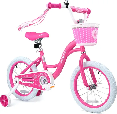 Miniatura 10 de Bicystar - Bicicleta para niñas de 12, 14, 16 pulgadas para bebés de 2 a 5 años, bicicleta infantil princesa con ruedas de entrenamiento, cuadro