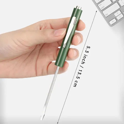 Miniatura 3 de Honoson 10 Piezas Destornillador de Bolsillo Mini con Clips de Bolsillo Magnéticos, Ranurado, Pequeño Destornillador de Hoja Simple para Mecánico