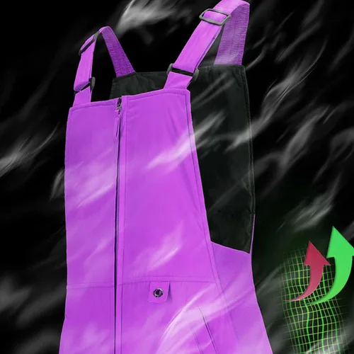 Miniatura 28 de Baberos de nieve para mujer, impermeables, aislados, para esquí, snowboard, invierno, cálidos, overoles, trajes de nieve Ripstop