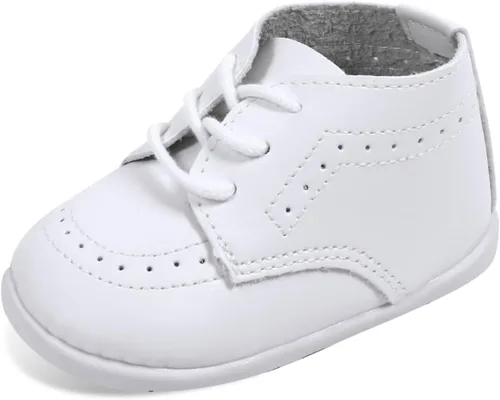 AGJ Zapatos de vestir Oxford para bebés, niños y niñas, de piel sintética, suela suave, zapatos antideslizantes para caminar y bodas