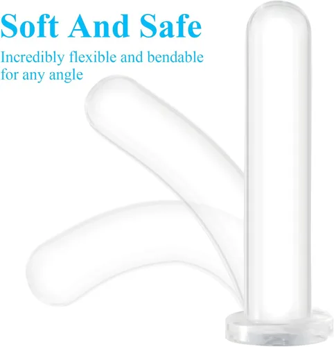 Miniatura 6 de Consolador transparente de 7.48 pulgadas con ventosa fuerte, masajeador de próstata para hombres, tapones anales para el pene para mujeres, juguete