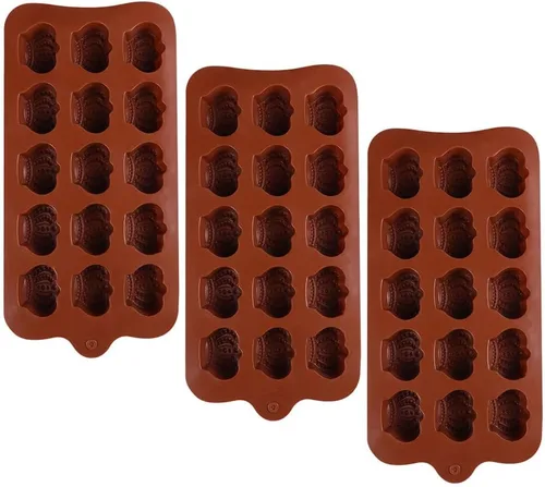 Miniatura 8 de Moldes de silicona para dulces, paquete de 3 moldes antiadherentes para azúcar de 8.46 x 4.09 x 0.59 pulgadas, moldes para hacer chocolate para mini