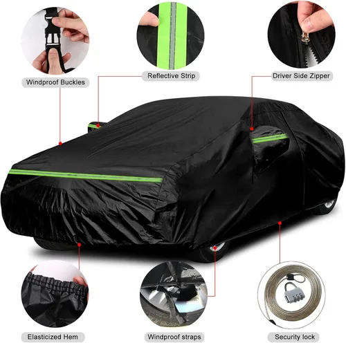 Miniatura 3 de Funda impermeable para auto Compatible con Chevrolet Impala SS/LS/LT 2000-2020, 6 capas de fundas para auto para todo tipo de clima con cremallera