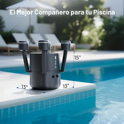 Miniatura 8 de BUBLUE F10 - Robot desnatador de superficie de piscina (actualización 2026), limpiador de piscina con control de aplicación, potente succión, filtro