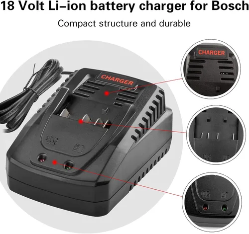 Miniatura 6 de Cargador rápido BC660 BC1880 para Bosch Tools 14.4V-18V batería BAT619G, BAT619, BAT609G, BAT609, BAT618, BAT618G, BAT610G BAT614, etc.