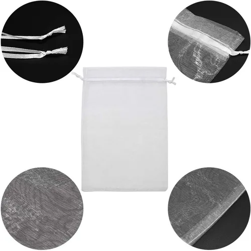 Miniatura 2 de Staruby 100 bolsas de organza – Bolsas de regalo de joyería con cordón de 3 x 4 pulgadas – Bolsas de malla para bodas, fiestas, regalos de Navidad