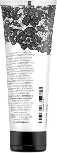 Miniatura 2 de Lulu Lube Gel lubricante personal natural a base de agua, lubricante grueso de larga duración, no mancha, no pegajoso, deslizamiento sin glicerina