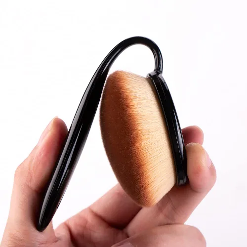 Miniatura 4 de Yoseng Brocha ovalada para base de dientes, cepillo de dientes grande, aplicación rápida e impecable, crema líquida en polvo, base de protector
