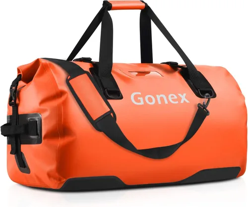 Miniatura 14 de Gonex Bolsa de lona impermeable extra grande de 40 L, 60 L, 80 L, bolsa de lona seca de viaje, bolsa resistente con correas y asas duraderas