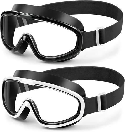 Miniatura 10 de Paquete de 2 gafas de natación de visión amplia, antiempañamiento y con correa de tela de comodidad UV, sin fugas, para adultos, hombres, mujeres