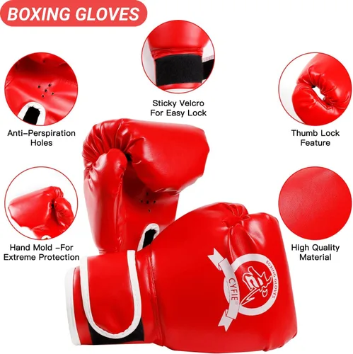 Miniatura 3 de SEISSO Almohadillas de boxeo para patadas, guantes de boxeo curvos, guantes de boxeo para niños, material de cuero, almohadilla de karate