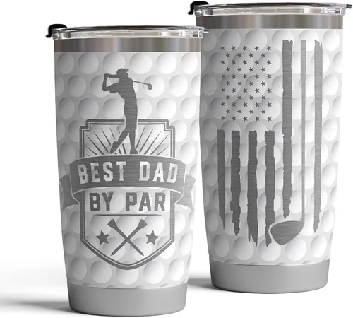 Fancyfams Divertidos regalos de golf para hombres, vaso de acero inoxidable de 20 onzas, regalo único para el día del padre, cumpleaños, papá de
