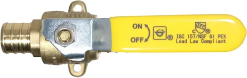 Miniatura 2 de Válvula de bola de cierre PEX XFITTING de 10 piezas de 3/4 pulgadas con oreja de gota, puerto completo, latón