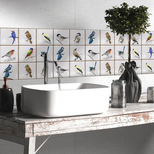 Miniatura 46 de Alwayspon Vinilo adhesivo efecto piedra, pegatinas para azulejos de pared autoadhesivas, protector antisalpicaduras para cocina y baño, T026