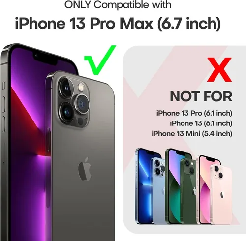 Miniatura 2 de TAURI Funda para iPhone 13 Pro Max, [no amarillenta] [protección contra caídas de grado militar] Funda a prueba de golpes para iPhone 13 Pro Max