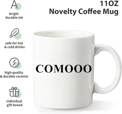 Miniatura 7 de COMOOO A pesar de la mirada en mi cara, sigues hablando, taza de café divertida y sarcástica para regalo para Navidad, amigos, colegas, taza de café