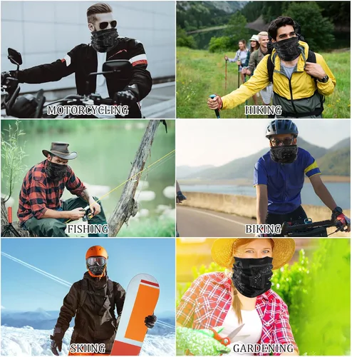 Miniatura 6 de Cozypower 36 bandanas de cachemira sin costuras, polaina para el cuello, pasamontañas para hombres y mujeres, viento UV