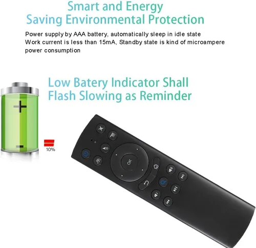 Miniatura 5 de G20S Control Remoto Bluetooth, Ratón Remoto de Aire con Sensor de Giroscopio de 6 Ejes y Aprendizaje IR para Nvidia Shield