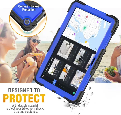 Miniatura 6 de HXCASEAC Funda para Samsung Galaxy Tab S6 Lite de 10,4 pulgadas, protectora con protector de pantalla/correa de mano/soporte para bolígrafo S, a