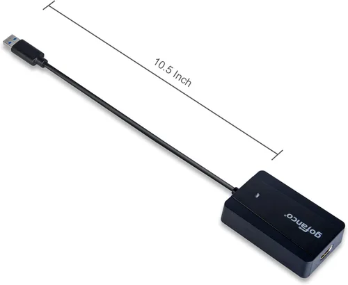 Miniatura 3 de gofanco Adaptador de gráficos de video USB 3.0 a HDMI para múltiples monitores, hasta 2560 x 1440 para Windows y macOS, chip DisplayLink, incluye
