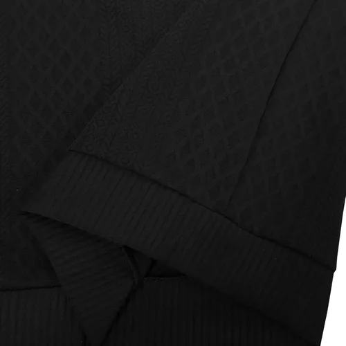 Miniatura 8 de Suéter de manga larga para hombre, casual, con botones de un cuarto, con cuello alto, sudadera con capucha