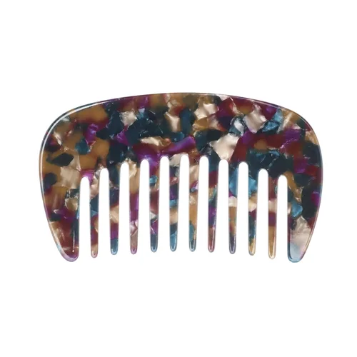 Miniatura 24 de VOCOSTE Peine para el cabello de dientes anchos, peine antiestático de tamaño de bolsillo para cabello grueso, rizado, cuidado del cabello, peine