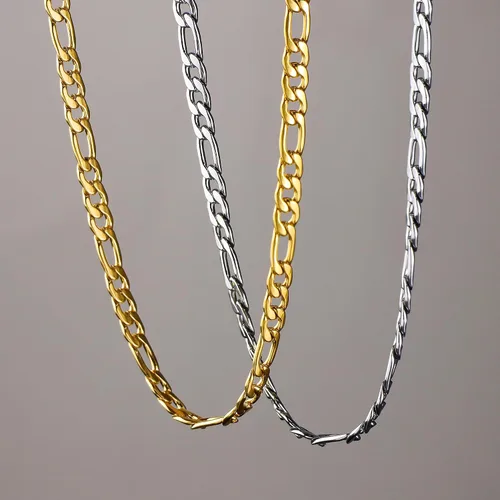 Miniatura 3 de SANNYRA Figaro - Collar de cadena de acero inoxidable para hombres y mujeres