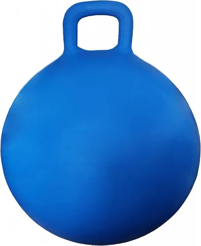 AppleRound Hippity Hoppity - Pelota de salto con bomba, pelota inflable con mango, 20 pulgadas para edades de 7 a 10 años, gorila canguro, tolva Azul