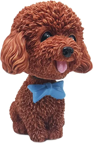 Miniatura 11 de IBWell Mini perro con cabeza de resina, para decoración de tablero de tablero de tablero de auto