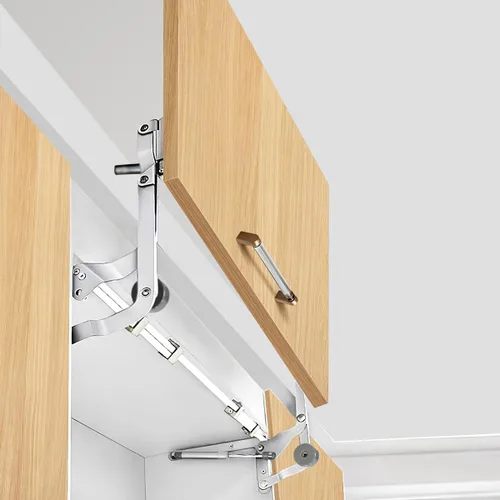 Miniatura 3 de Howhy Juego de bisagras de puerta de gabinete, bisagras de mecanismo de cocina con brazo neumático de elevación vertical con cierre lento