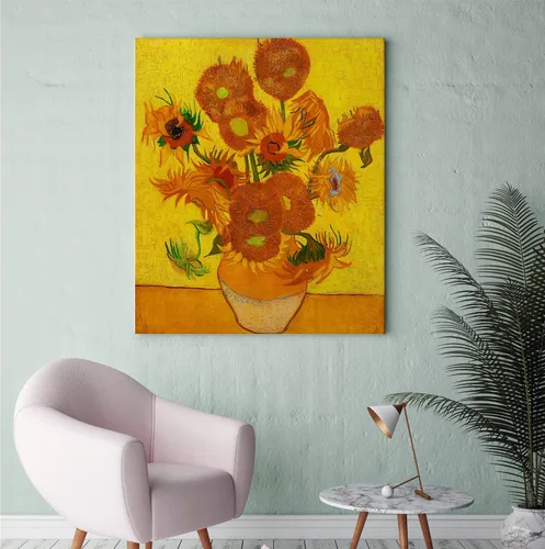 Miniatura 201 de A&T ARTWORK Campo de trigo con cipreses de Van Gogh Las reproducciones de arte clásico mundial, impresiones en lienzo giclée para decoración