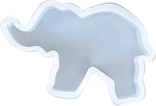 Elephant Freshie - Molde de silicona para velas aromáticas perfumadas para automóvil, jabón para horno, resistente al calor hasta 400 F, 3.8 x 3.8 x