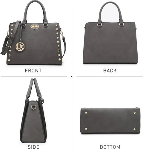 Miniatura 3 de Dasein - Carteras y bolsas de mano para mujer, bolsas planas, con asa superior, bolso de hombro, bolso de trabajo con cartera a juego