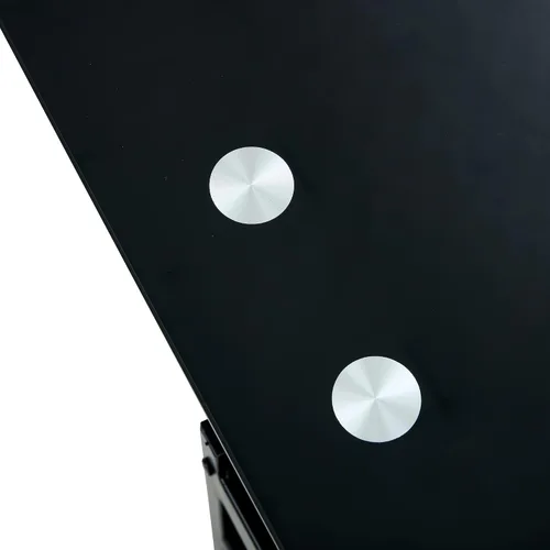Miniatura 6 de Mesa de centro negra elevable, moderna mesa central pequeña de vidrio templado de 2 capas con almacenamiento, mesa auxiliar ajustable de 37.8