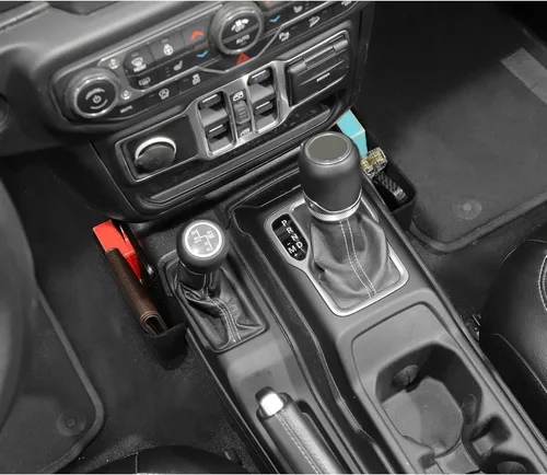 Miniatura 3 de JWWY - Caja de almacenamiento para palanca de cambios compatible con consolas centrales y organizadores de maletero para Jeep Wrangler JL JLU