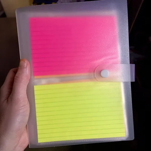 Miniatura 2 de BetterJonny - Organizador de tarjetas de índice de 3 x 5, tarjetas de índice de plástico transparente, bolsas organizadoras de libros, soporte