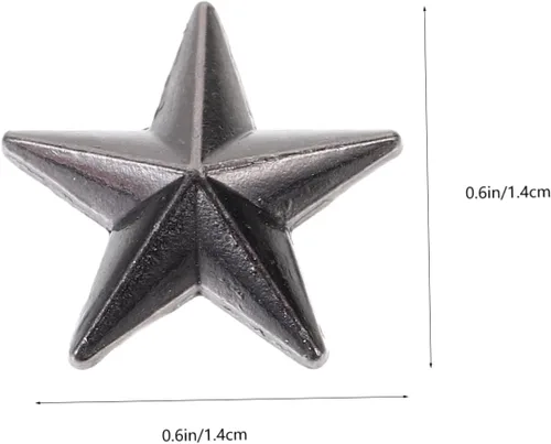 Miniatura 2 de EXCEART 50 piezas de clavos y tachuelas de estrella de aleación de 0.551 in con forma de estrella remache a presión botón punk con tornillos