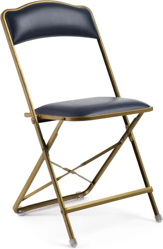 Miniatura 9 de Paquete de 4 sillas plegables de alta calidad, asiento estrecho de 15 pulgadas, asiento y respaldo acolchado, se pliega ultra delgado (~1 pulgada)