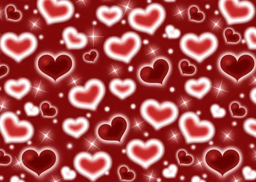 Telón de fondo de corazones rojos de 10 x 8 pies para fotos de principios de los años 2000, telón de fondo de San Valentín de la vieja escuela para