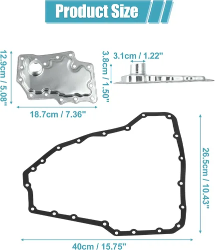 Miniatura 5 de uxcell 1 juego de repuesto de filtro de transmisión automática para NISSAN ALTIMA 2007-2008 No.F09-G28-403/31728-1XD03 Metal