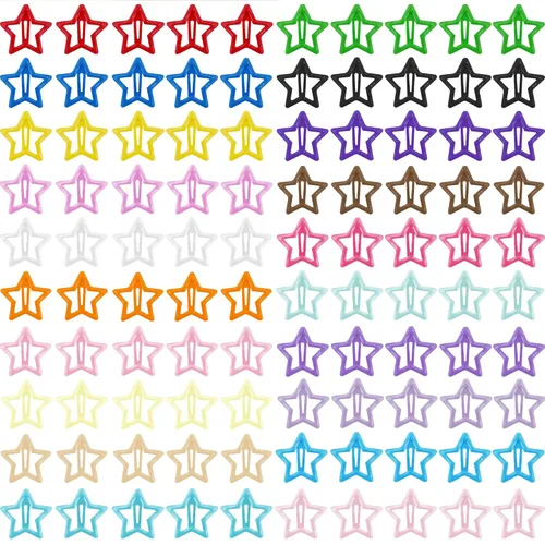 Pinzas para el cabello con forma de estrella, varios colores, pasadores antideslizantes para el cabello, accesorios de estrella para el cabello,