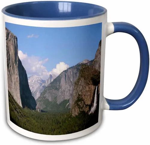 Miniatura 12 de 3dRose El Capitan and Bridalveil Falls in Yosemite National Park - Taza de dos tonos (11 onzas), color negro
