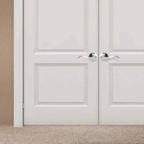 Miniatura 2 de Berlin Modisch Manija de puerta con palanca simulada [paquete de dos] para armarios con acabado de níquel satinado, de un solo lado, tirador sin