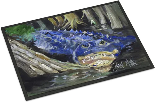 Miniatura 225 de Caroline's Treasures JMK1017JMAT - Tapete de caza de rana garza azul, 24 x 36 pulgadas, tapete para puerta delantera, interior y exterior
