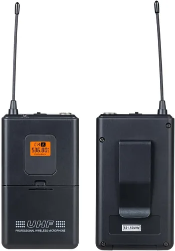 Miniatura 3 de Sistema de micrófono inalámbrico 6 canales Lavalier Mic Bodypacks Auriculares de solapa Frecuencia B Boda Fiesta Reunión Escuela Iglesia Conferencia