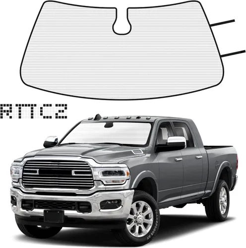 Miniatura 8 de RT-TCZ Parasol para parabrisas RAM para Dodge RAM 1500 2500 3500 2018 - Presente parasol delantero RAM 18+