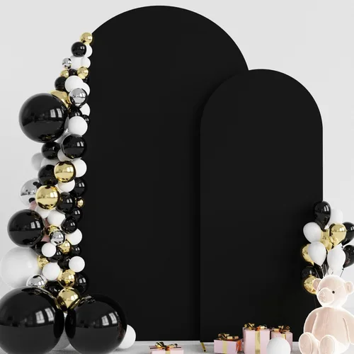 Miniatura 18 de Wokceer Cubierta de Fondo para Arco de Boda 7.2 Pies, Cubiertas Ajustadas de Spandex para Soporte de Arco de Boda de 6 Pies, Juego de 2 Cubiertas